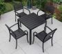 Prestige Home - Chia 4 Seater Patio Dining Set Black