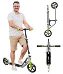 Adult Scooter - Folding Adjustable Height Big Wheels Lightweight All-aluminum Frame Suitable For Teens 12+ 265LBS Weight Limit
