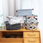 1PC Stylish Foldable Fabric Storage Box & Closet Organizer Collapsible Storage For Clothes & Cosmetics