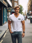 Aeronautica Tee - Militaire Series - White - Medium Left Aligned