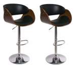 Smte Padded Bar Kitchen Counter Stools ? Set Of 2 Black Brown Colour With Keychain