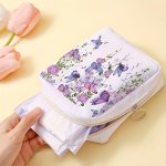Flower Butterfly Pattern Sanitary Napkin Storage Bag Candy And Miscellaneous Items Storage Bag Lightweight Multifunctional Bag