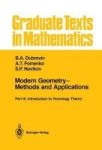 Modern Geometry Part Iii: Introduction To Homology Theory Hardcover 1990