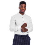 Men&apos S Mandarin White Shirt
