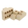 4PCS 6P4C Four-way Telephone Adapter Splitter For Landline Phones Beige