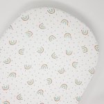 Moses Basket Fitted Sheet - Rainbows - Moses Basket