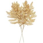 Artificial Plants Christmas Decor Pasyou Gold Fern Fake Flowers Shrubs Plastic Grass Leaves Indoor Outdoor Home Garden Hotel Ver