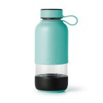 L Ku To Go Glass Drinking Bottle 600ML - Turquoise Coral - Turquoise