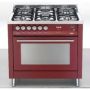 Professional 900 Gas/electric Stove With Multifunction Oven Red And Brushed Stainless Steel