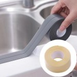 Durable Pvc Material Waterproof Mold Proof Adhesive Tape Kitchen Bathroom Wall Sealing Tape WIDTH:3.8CM X 3.2M Beige