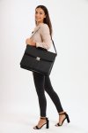 Premium Faux Leather 17 Inch Laptop Business Briefcase Bag