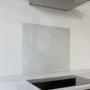 White Hob Splashback 598 X 650 X 6MM