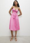 Superbalist Cut Out Knot Fit N Flare Dress - Pink