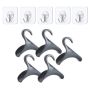 5 Pack Heavy Duty Self Adhesive Hooks With Purse Hanger Hook