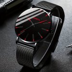 Avant-garde Men's Quartz Wrist Watch With Stainless Steel Mesh Strap Non-waterproof Round Zinc Alloy Case Elegant Electronic Mov