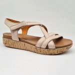 Lunda Leather Slingback Sandal - Cream - 8