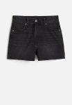 High Denim Shorts - Black