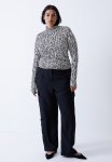 Polo-neck Top - Black Multi