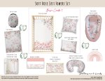 Cot Duvet Bedding Soft Rose Just Flowers Set
