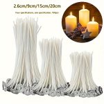New 100PCS 2.6CM/9CM/15CM/20CM Candle Wicks With Wicks Holder For Diy Candles Making Arts & Crafts Supplies