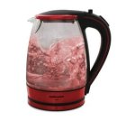 Mellerware Kettle 360 Degree Cordless Glass Red 1.8L 2200W Azure