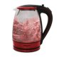 Mellerware Kettle 360 Degree Cordless Glass Red 1.8L 2200W Azure