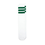 Stripe Knee High Seamless Tube Socks - Large Green
