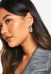 Extreme Tear Drop Earrings - Silver