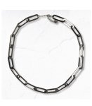 Oval Link Chain Necklace - Silver Free