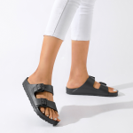 Sundreamer Double Buckle Sandals - Graphite - 8