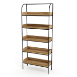 Leah Steel Pipe Display Shelf - Blackwood
