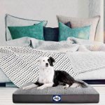 Sealy Cushy Comfy Dog Bed Sherpa Modern Grey Large