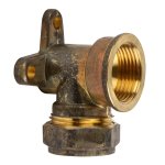 Compression Brass Elbow Wall Plate 22MMX3 4 Sabs Livestainable