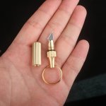 Compact Stainless Steel Keychain Knife - Multi-functional Portable MINI Capsule Design For Quick Unpacking & Everyday Use