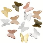 10PCS Alloy Butterfly Charm Vintage Metalic Color Butterfly Pendant Diy Crafts For Jewelry Making Bracelet Necklace Earrings Mak