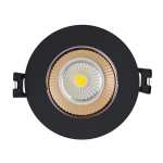 Tilt Polycarbonate DOWNLIGHT Black And Rose Gold