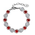 DESTINY Ruby july Birthstone Bracelet With Swarovski Crystals
