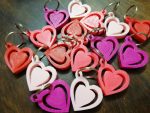 Valentine Hearts 3D Printed Key-tags
