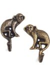 Monkey Hook - Brass - Right Facing