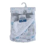 Mink Sherpa Blanket - Blue Feather