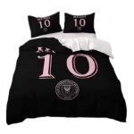 Inter Miami Cf & Messi 10 3D Printed Duvet Cover Set - Style 1 Double Bed