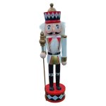 Wooden Nutcracker With Hat Black And Red 31CM