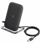 Baseus 15W Qi Fast Charging Wireless Charger Stand Black