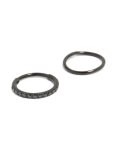 Black Coated Surgical Steel Cubic Zirconia Hinged Nose Rings Pack
