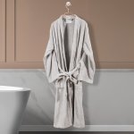 Toweling Bathrobe Grey - Large XL
