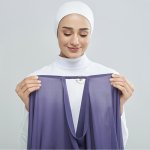 Solid Color Chiffon Scarf Women's Instant Hijab Long Shawl Scarf Lightweight Hair Sleeping Wrap