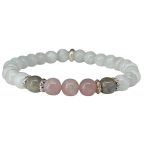 Moonstone Labradorite & Rose Quartz Bracelet