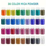 6-COLOR Mica Powder Set For Diy Crafts - Vibrant Pigment Dye For Epoxy Resin Candles & Slime Decorations