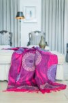 Ankara Wax Print Throw Grape & Cerise