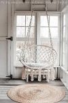 Cotton Macrame Hanging Chair - Grey